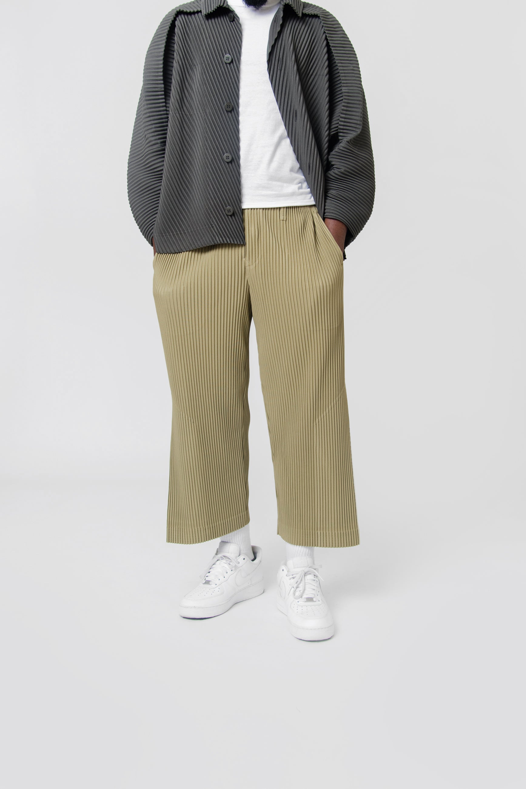 Tailored Pleats1 Trouser Khaki JF153-65