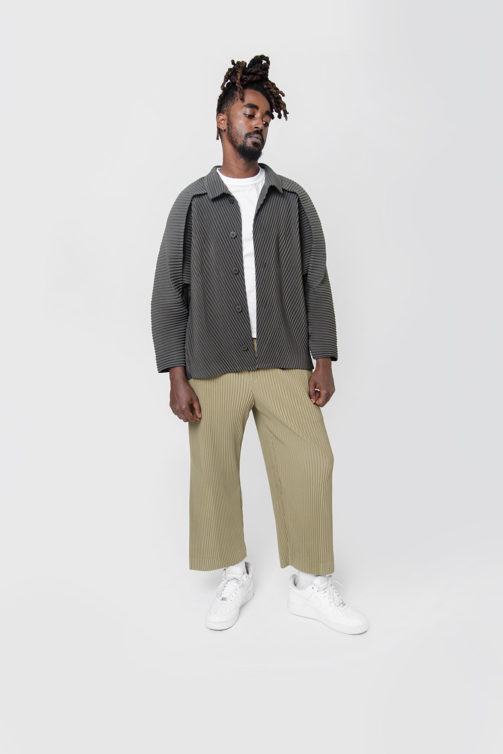 Tailored Pleats1 Trouser Khaki JF153-65