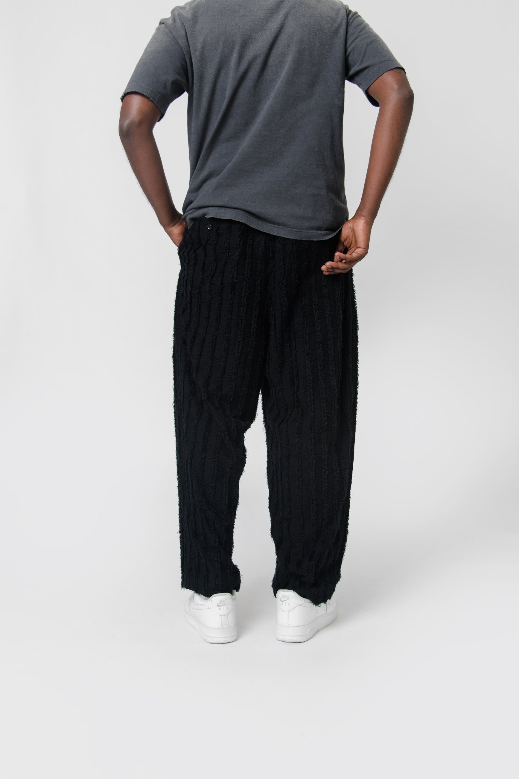 Fringe Jacquard Pant Black WL-P036