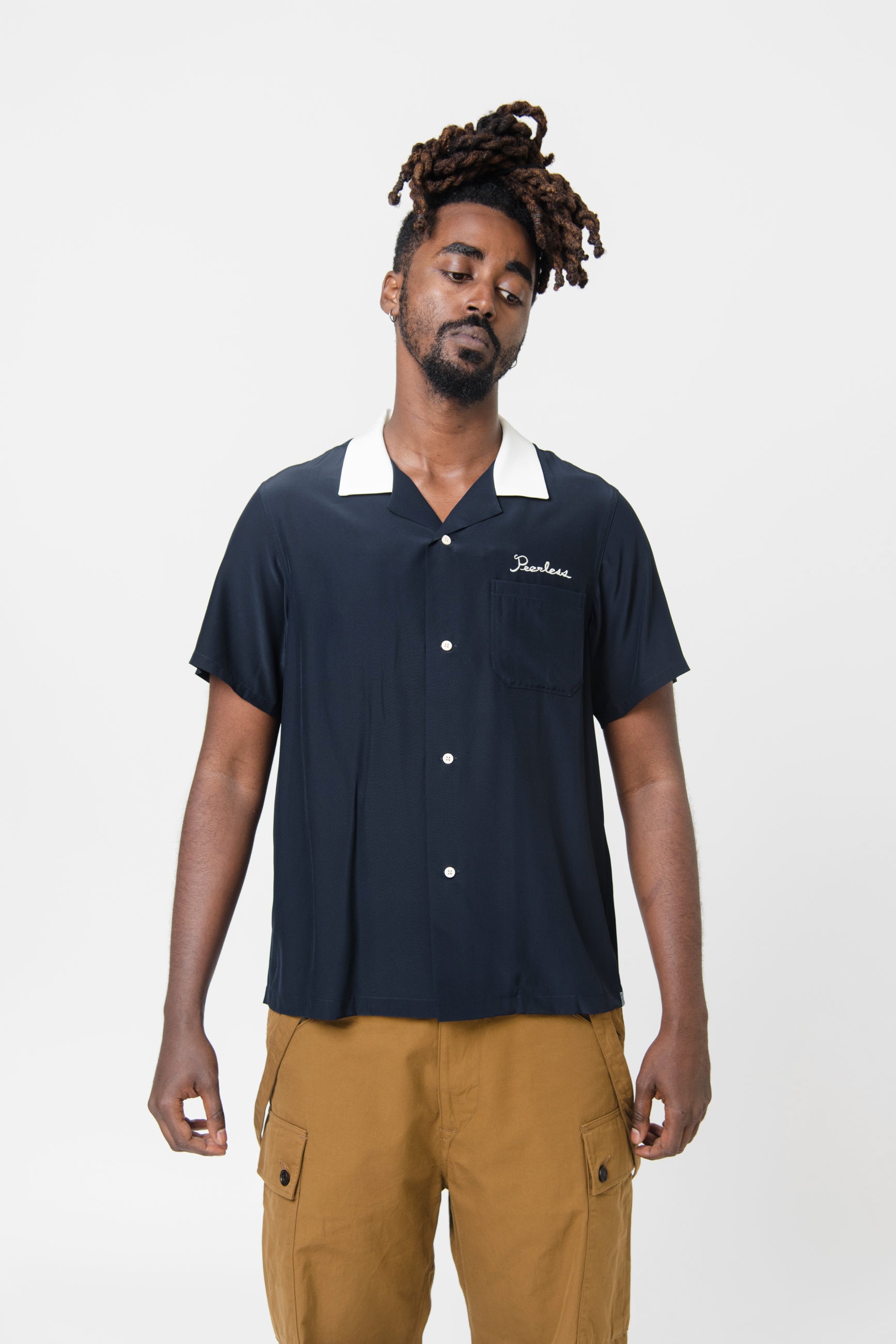 Silk Hacking Shirt Navy