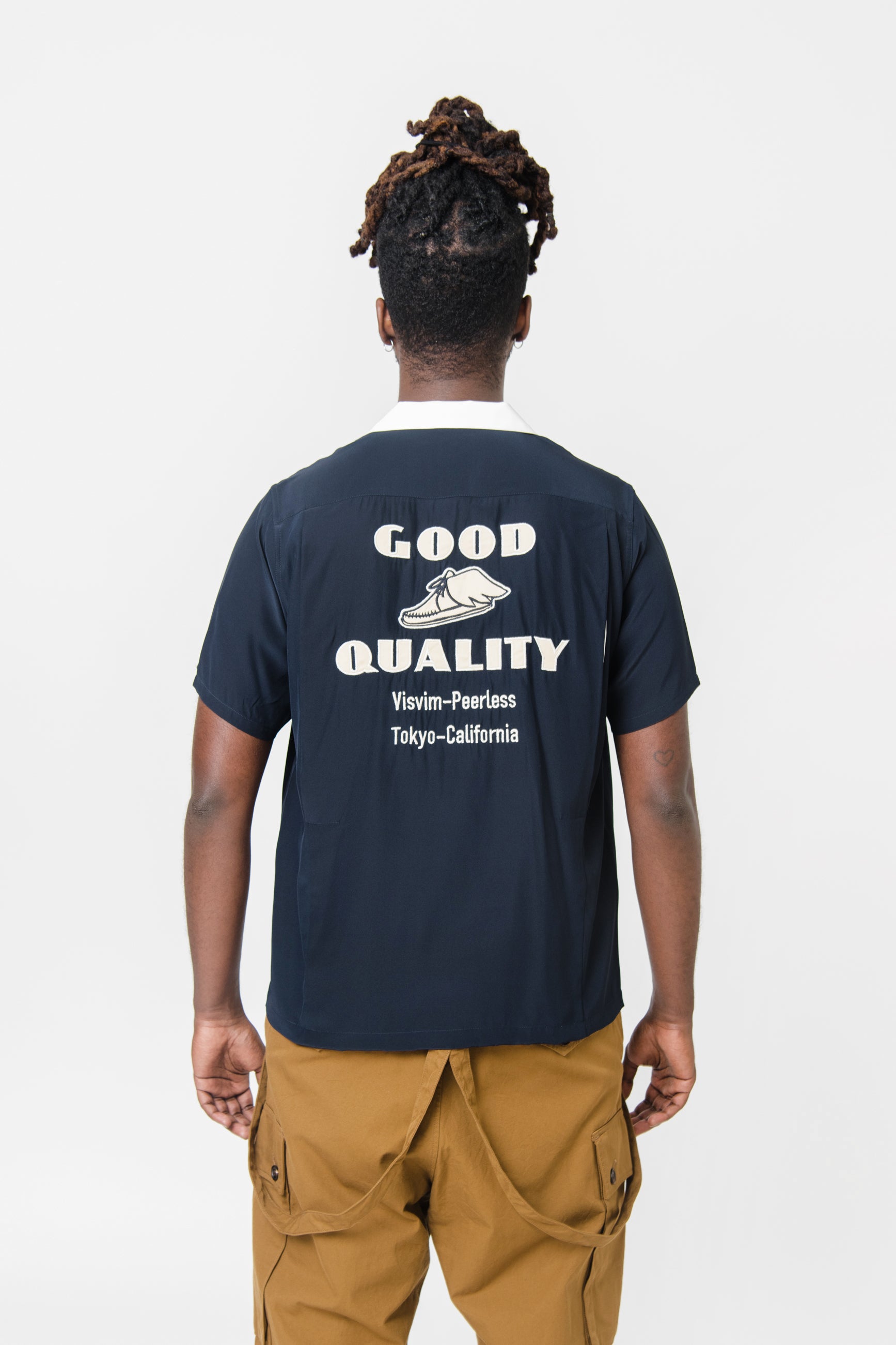 Silk Hacking Shirt Navy