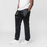Thick Polyester Satin Trouser Black PL-P036
