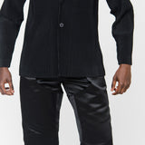 Thick Polyester Satin Trouser Black PL-P036
