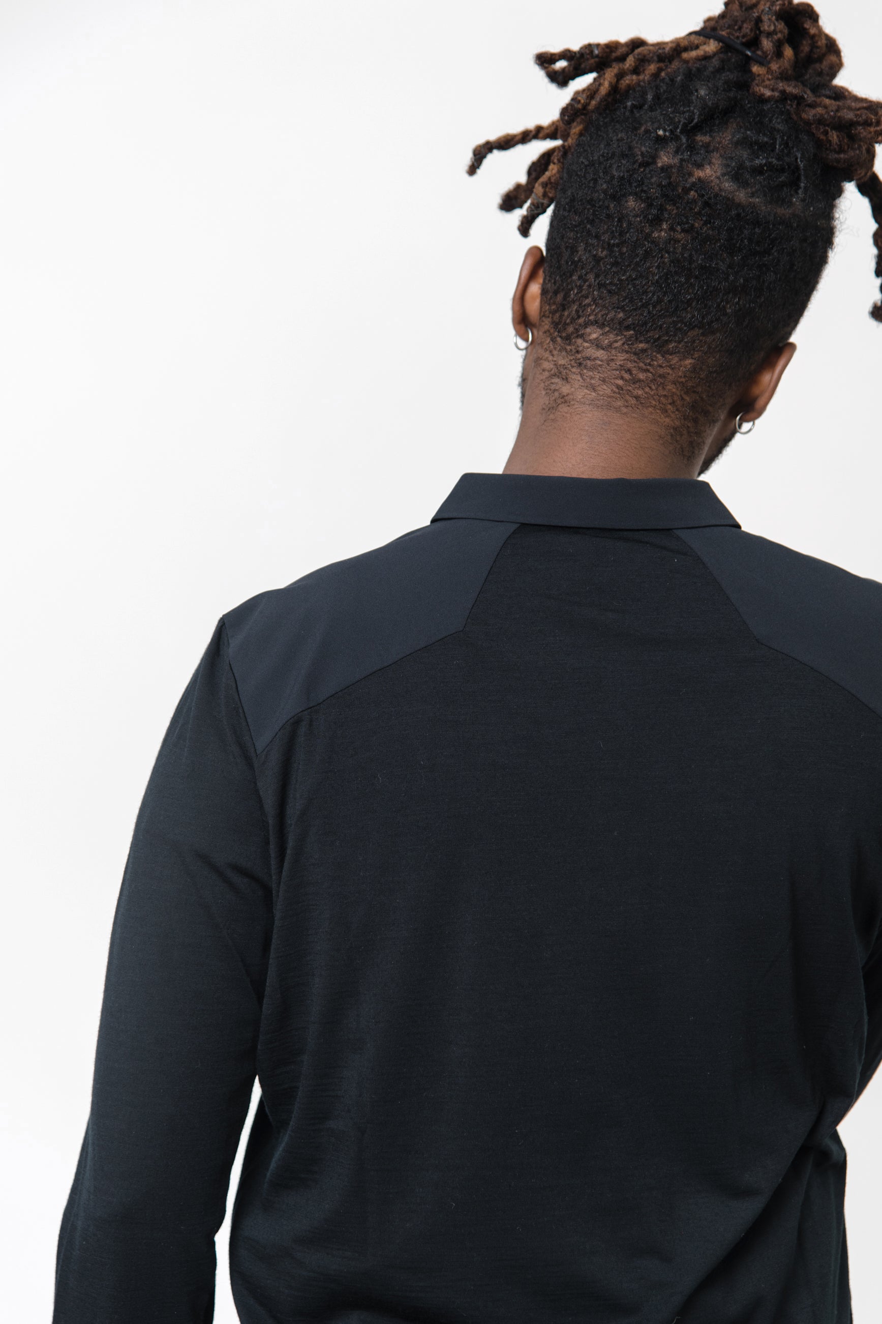 Frame Long Sleeve Polo Black
