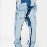 Patchwork Paneled Jeans Multi WO-P016-051
