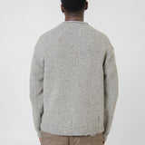 Daisy Jacquard Knit Sweater Grey Melange KNIT000411