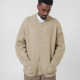 Wool Mohair Cardigan Dark Beige KNIT000431