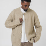 Wool Mohair Cardigan Dark Beige KNIT000431