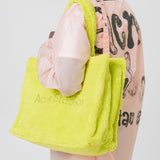 Furry Logo Tote Bag Lime Green BAGS000138