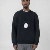 Organic Wool Hole Sweater Black