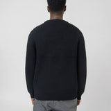 Organic Wool Hole Sweater Black
