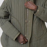 Quilted Split Parka Olive