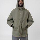 Quilted Split Parka Olive