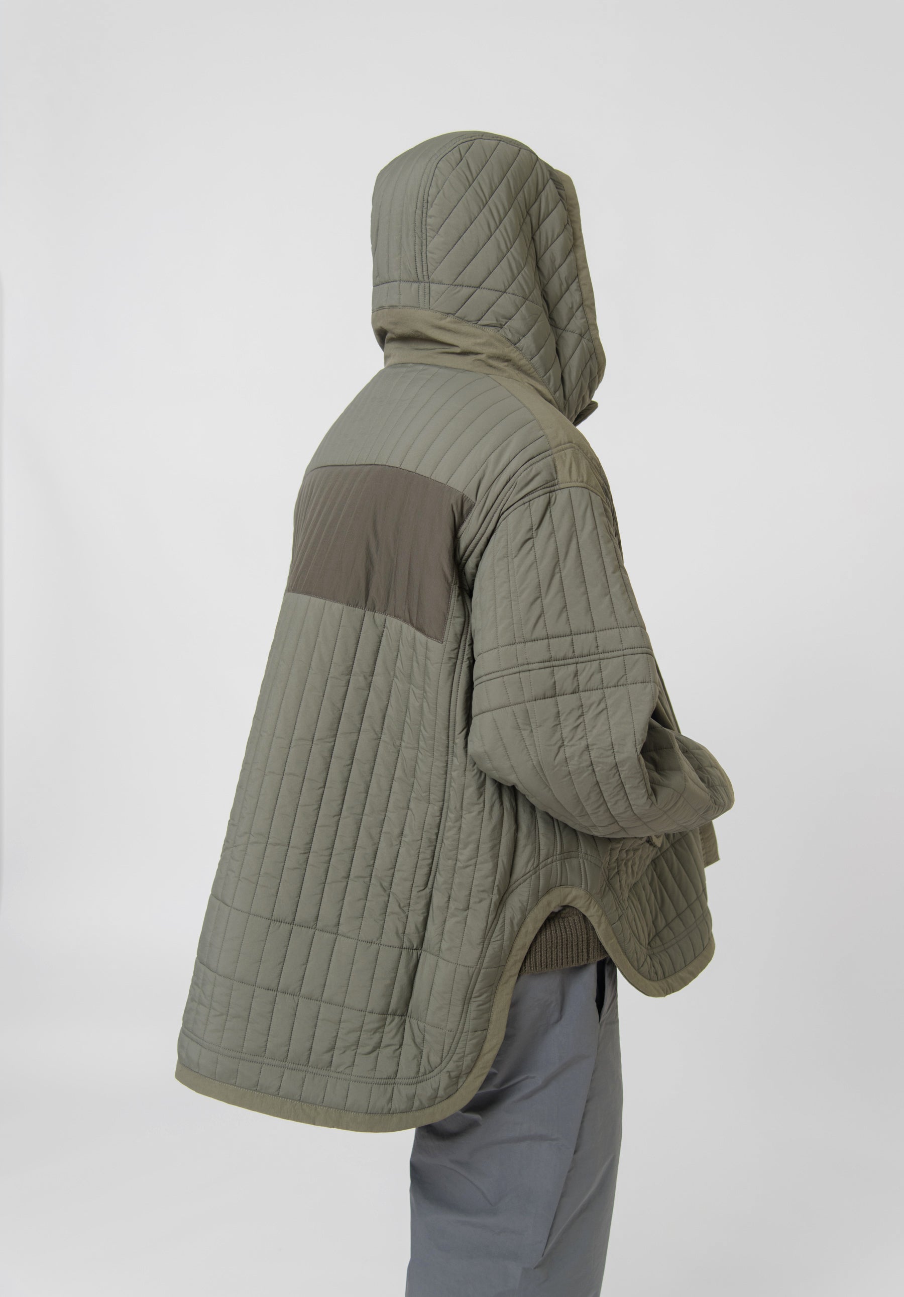 Quilted Split Parka Olive