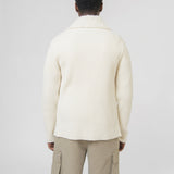 Alpaca Collar Zip Cardigan Eggshell J22HP0010