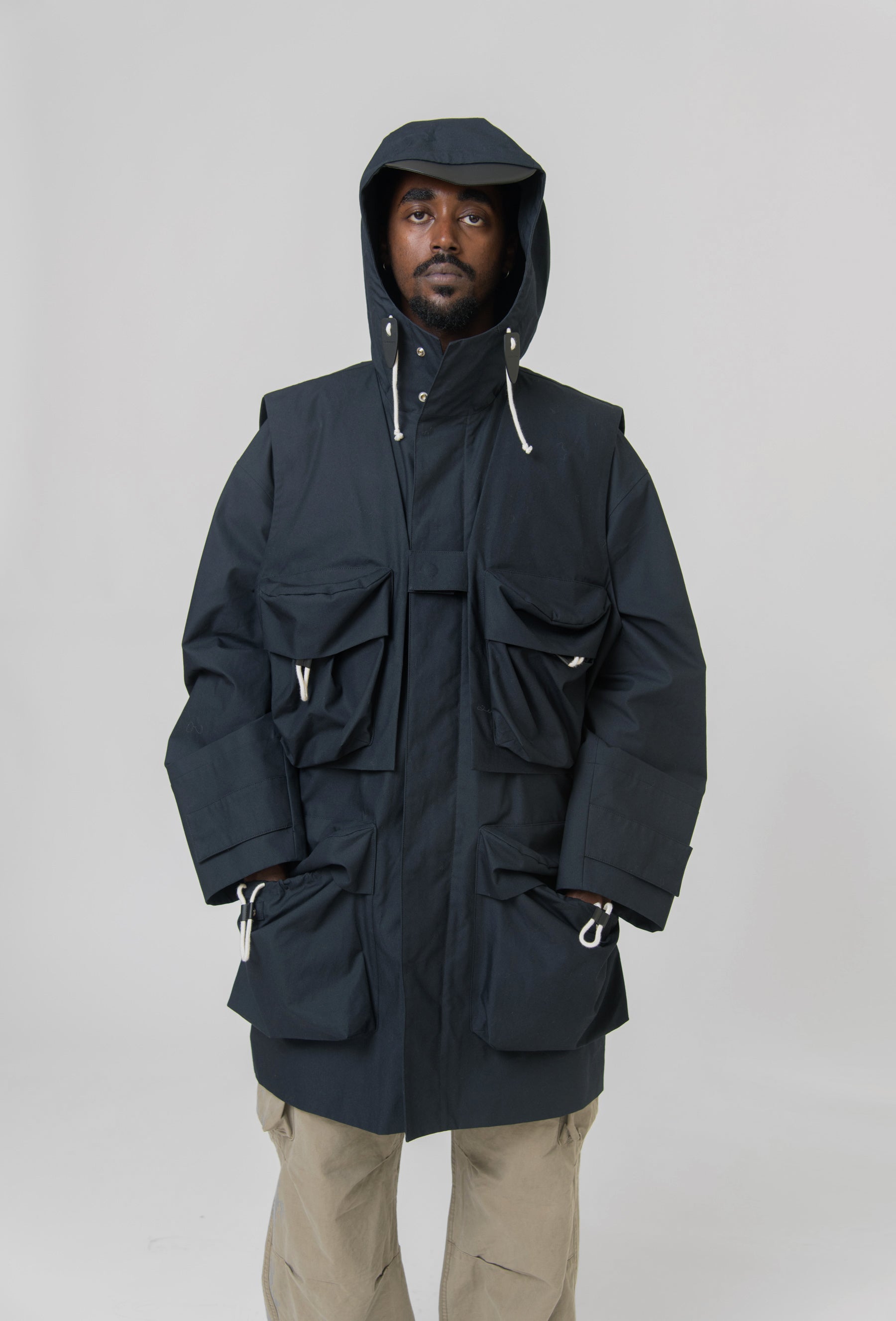 Water Repellent Cotton Parka Midnight J47AA0105