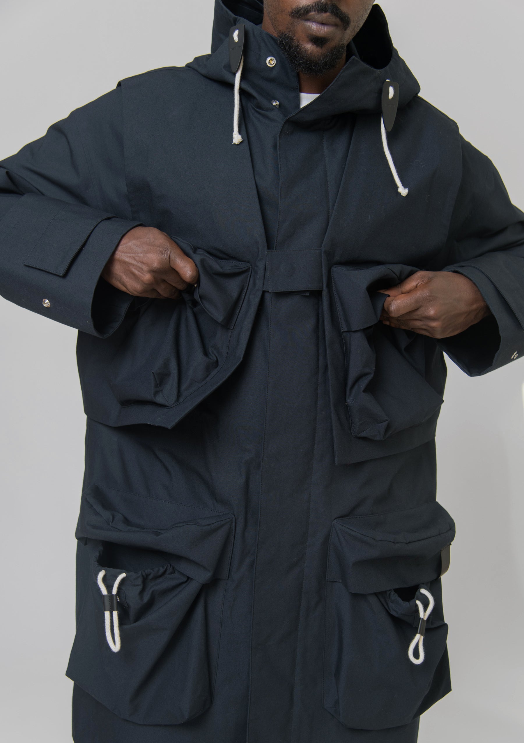 Water Repellent Cotton Parka Midnight J47AA0105