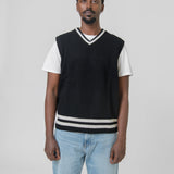 Stanford Vest Sweater Black/Salt