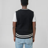 Stanford Vest Sweater Black/Salt