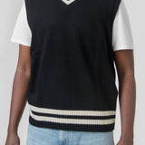 Stanford Vest Sweater Black/Salt