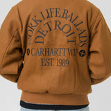 Work Varsity Bomber Deep Heather Brown