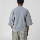 Cropped Graphic Sweater Denim Blue SWEA000021