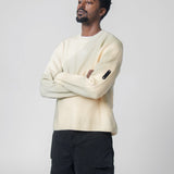 Gradiant Knit Crewneck Sweater Bone ACWMK120
