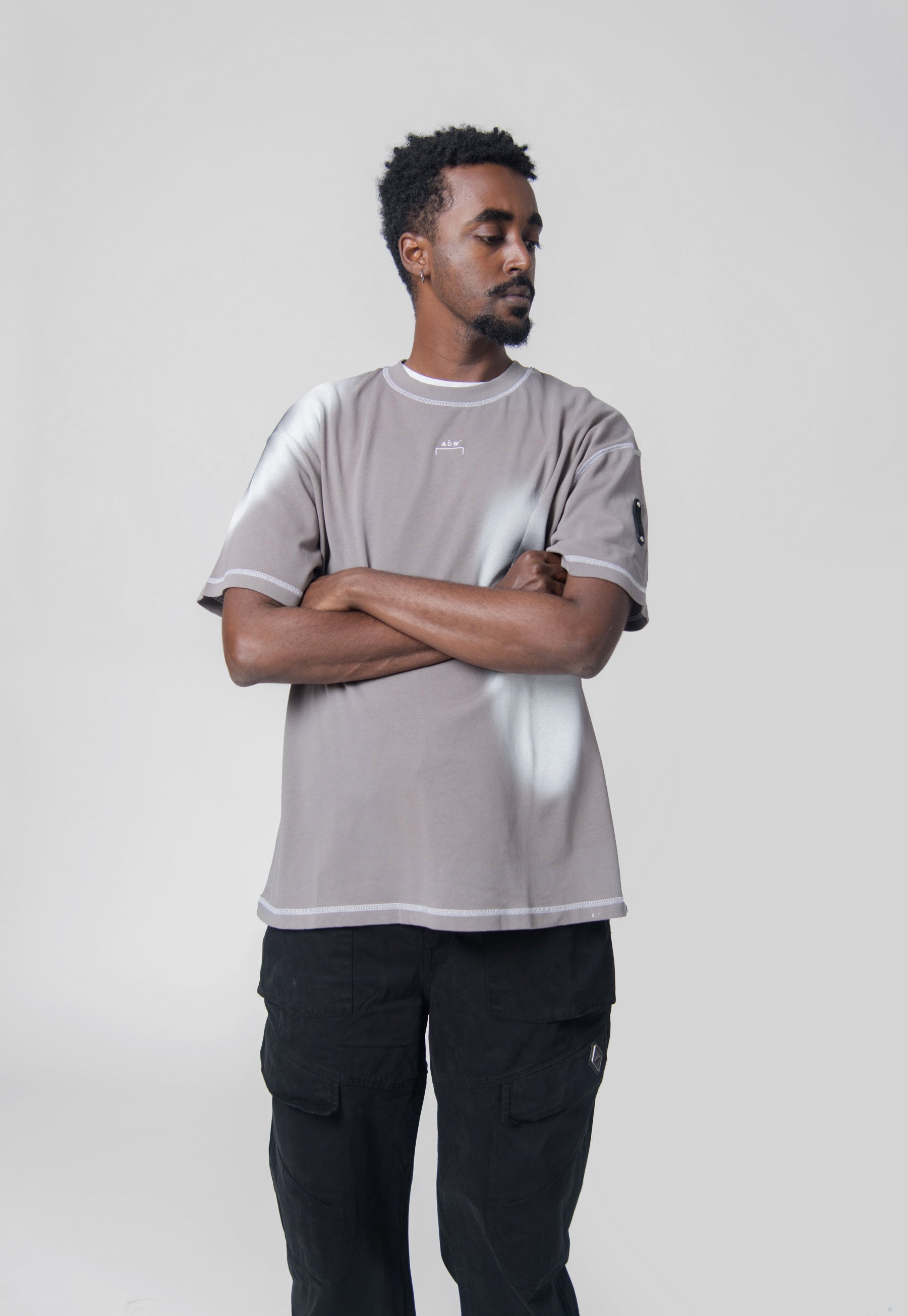 Hypergraphic Short Sleeve Tee Mid Grey ACWMTS140