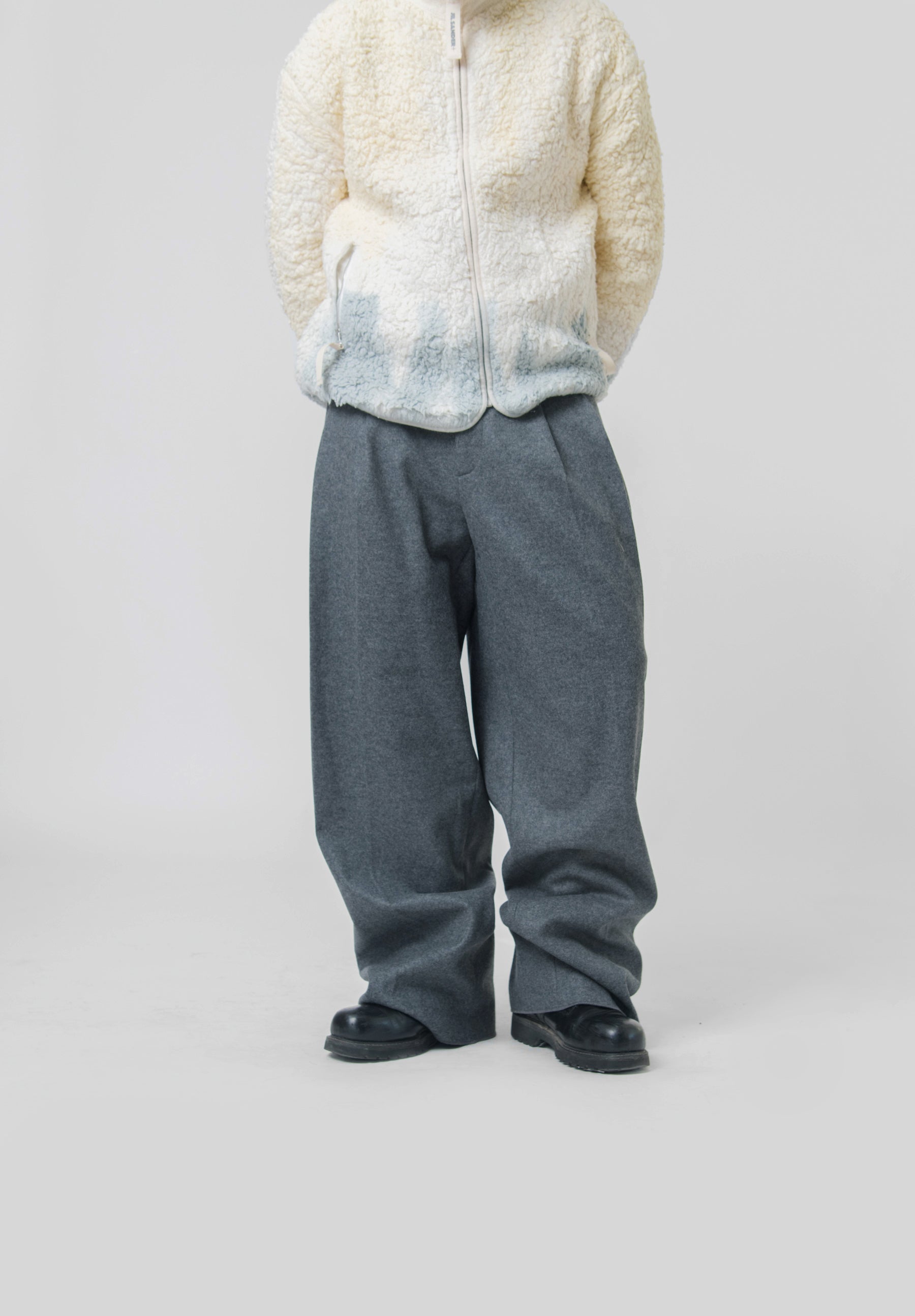 Melton Wool Pant Ash Grey J22KA0146