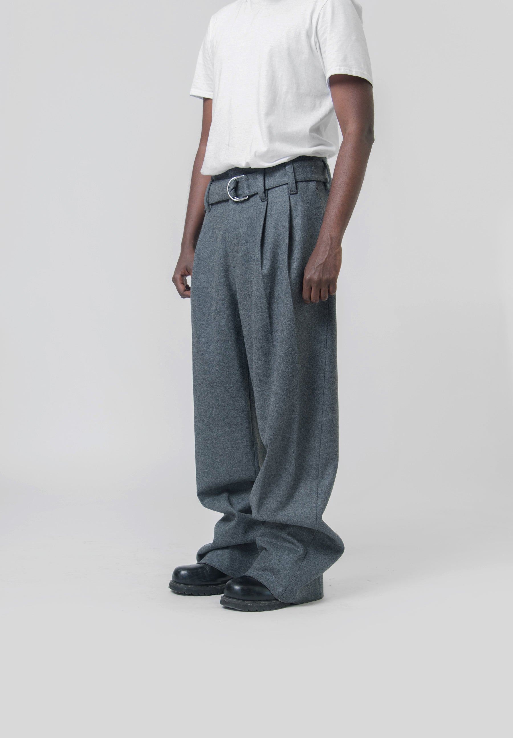 Melton Wool Pant Ash Grey J22KA0146