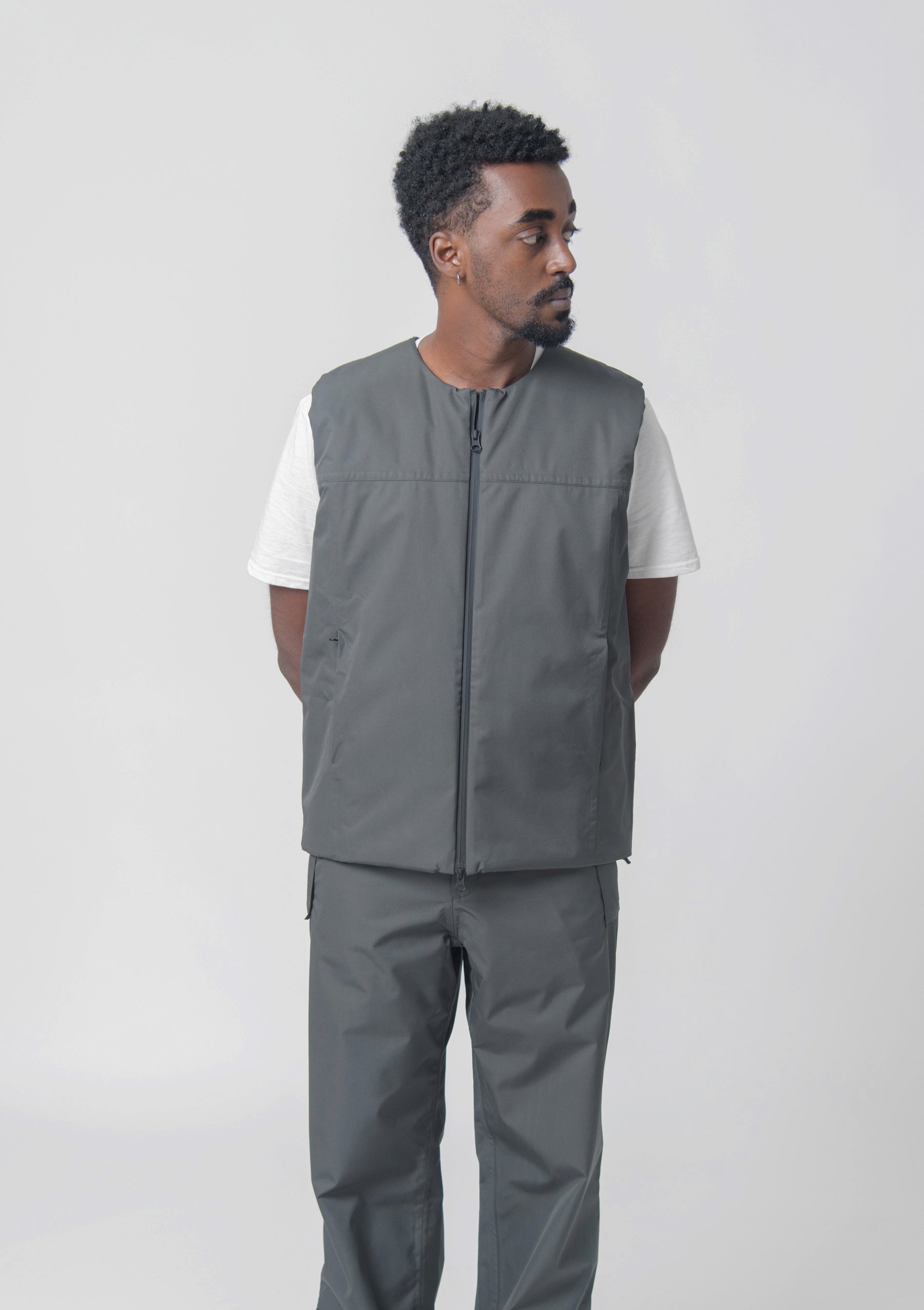 Gore-Tex 2L Insulated Padded Vest Coal Grey