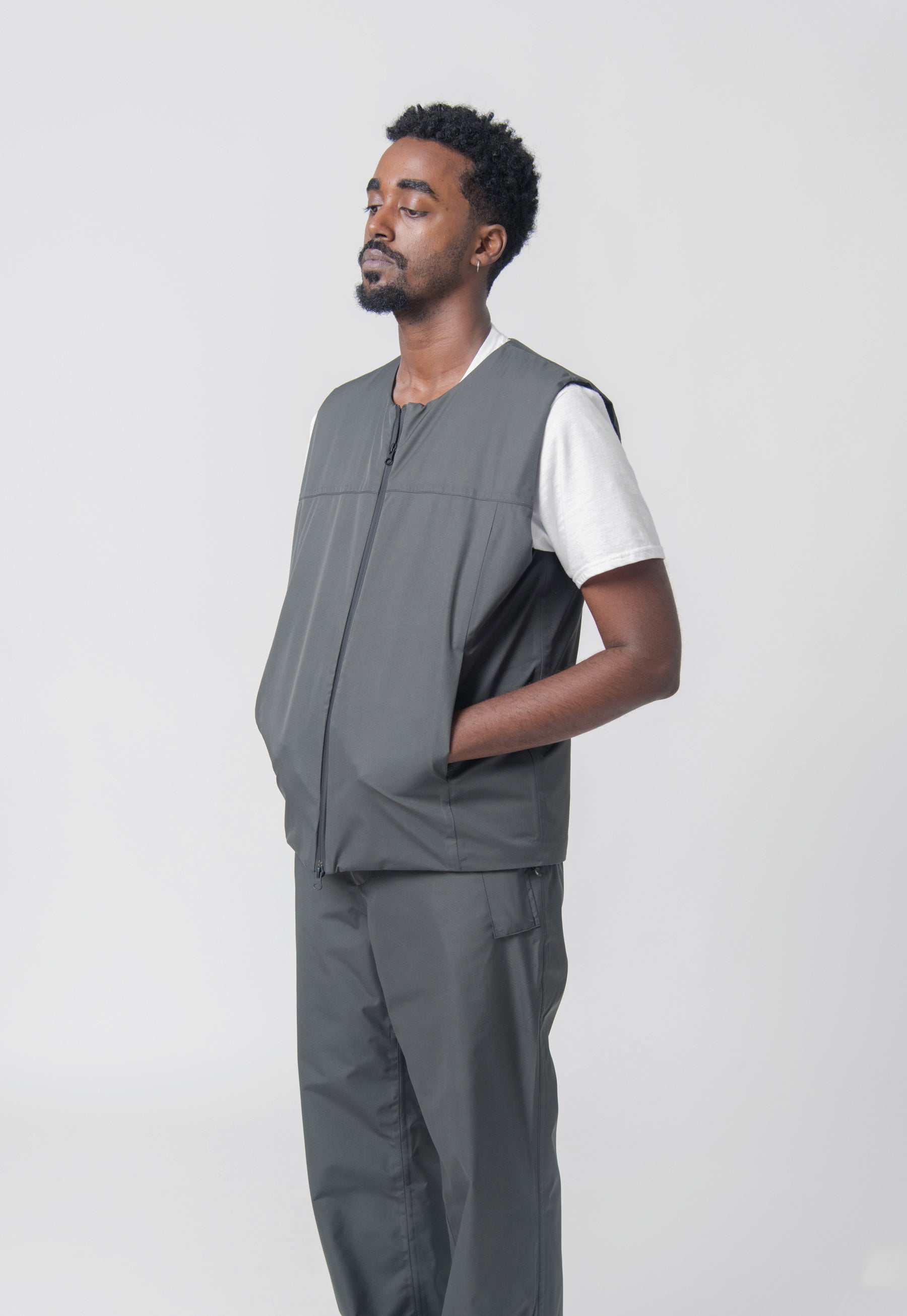 Gore-Tex 2L Insulated Padded Vest Coal Grey