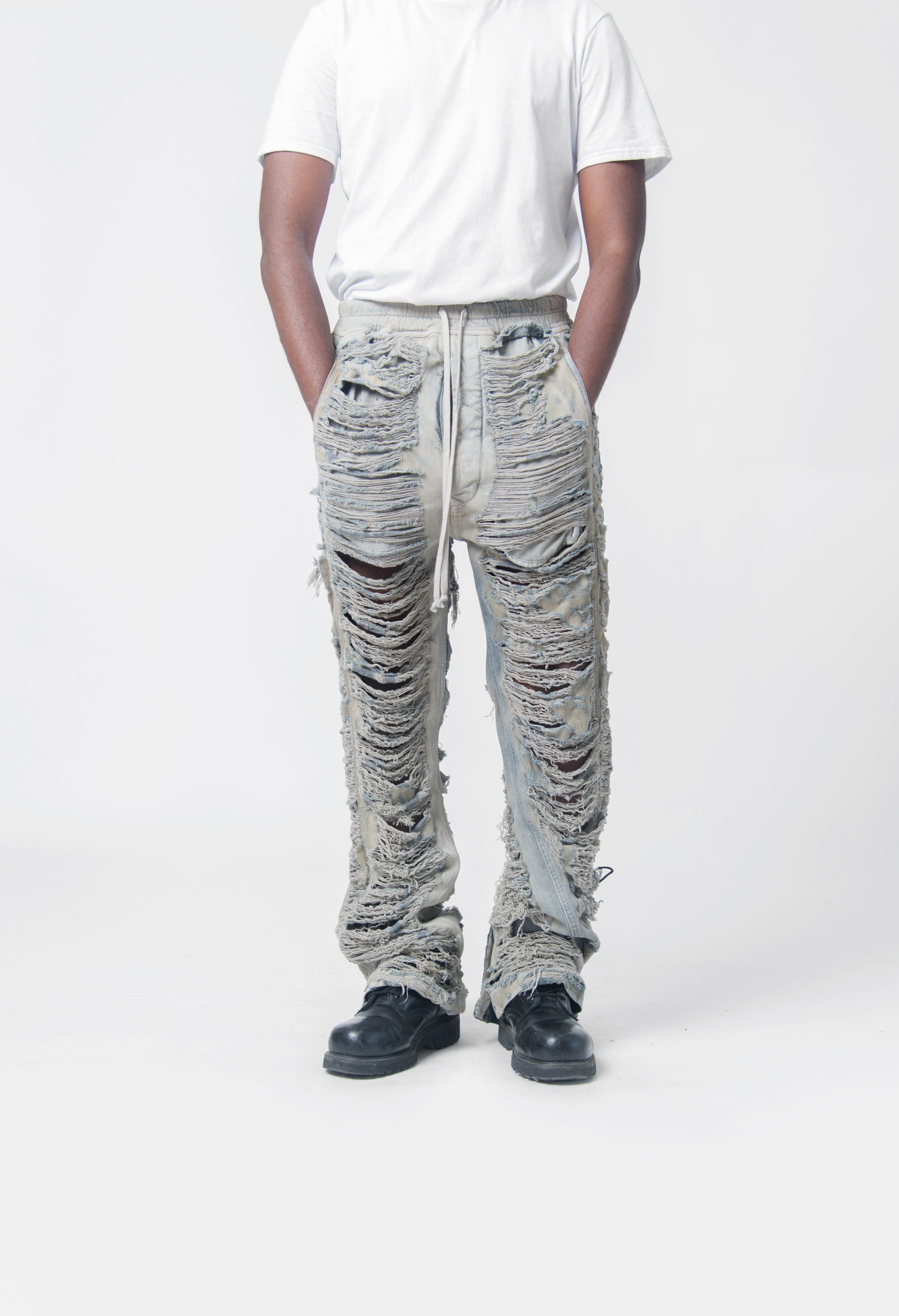 Denim Pusher Pant Mineral Pearl Shredded DU02C5393-DMPSH