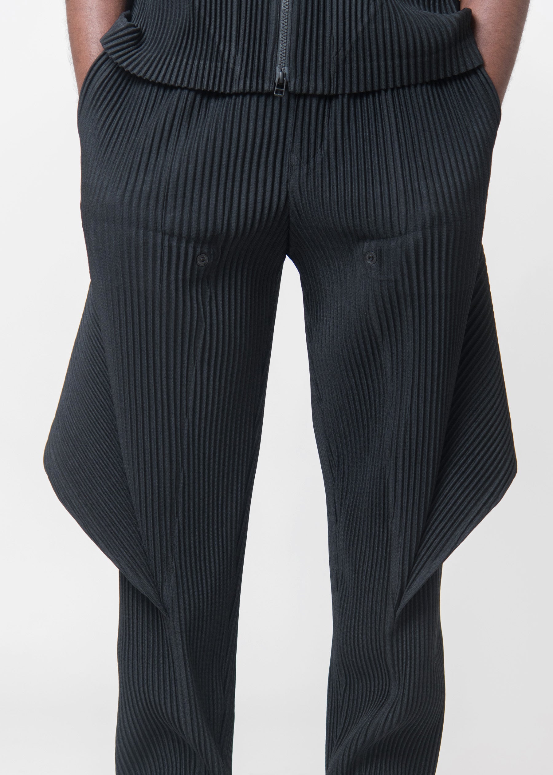 Unfold Pleated Trouser Black JF366-15