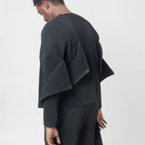 Unfold Pleated Blouson Black JC367-15