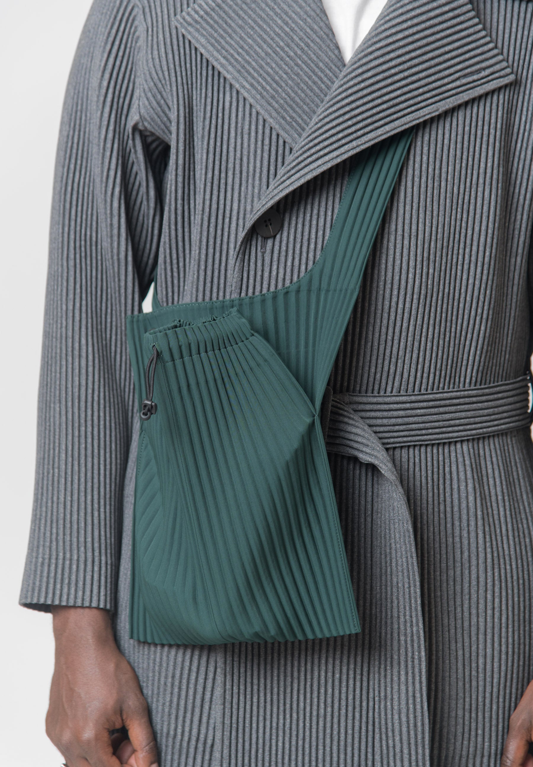 Pocket Pleated Bag Green AG408-62