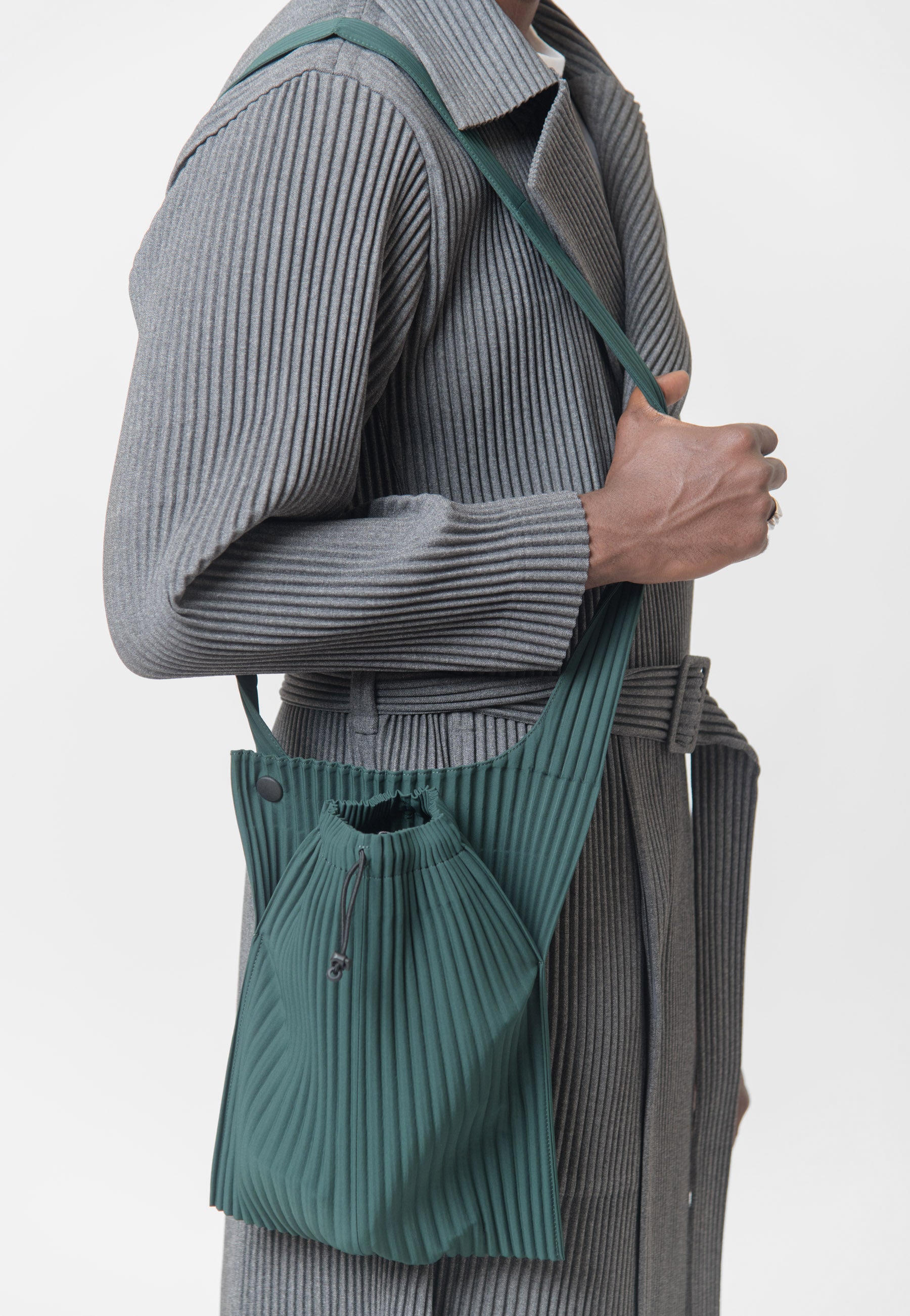 Pocket Pleated Bag Green AG408-62