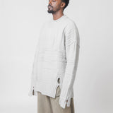 Textured Knit Mockneck Sweater Bone ACWMK150