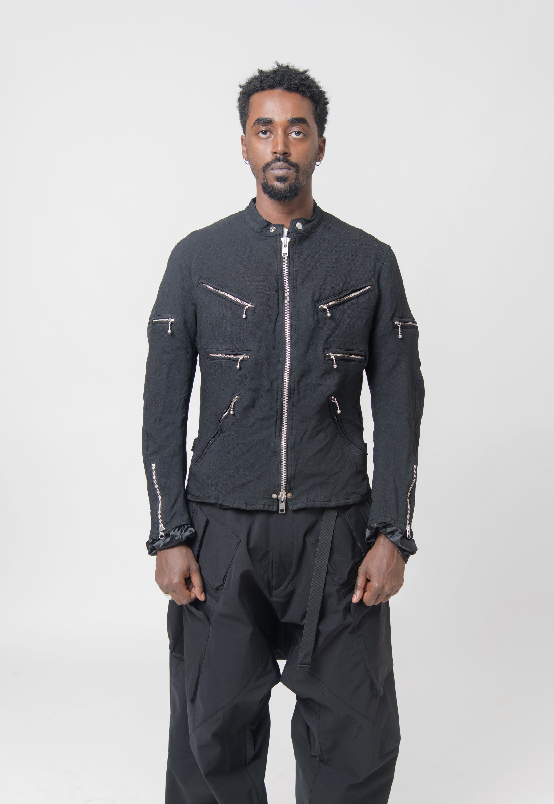Overdyed Moto Jacket Black WL-J028