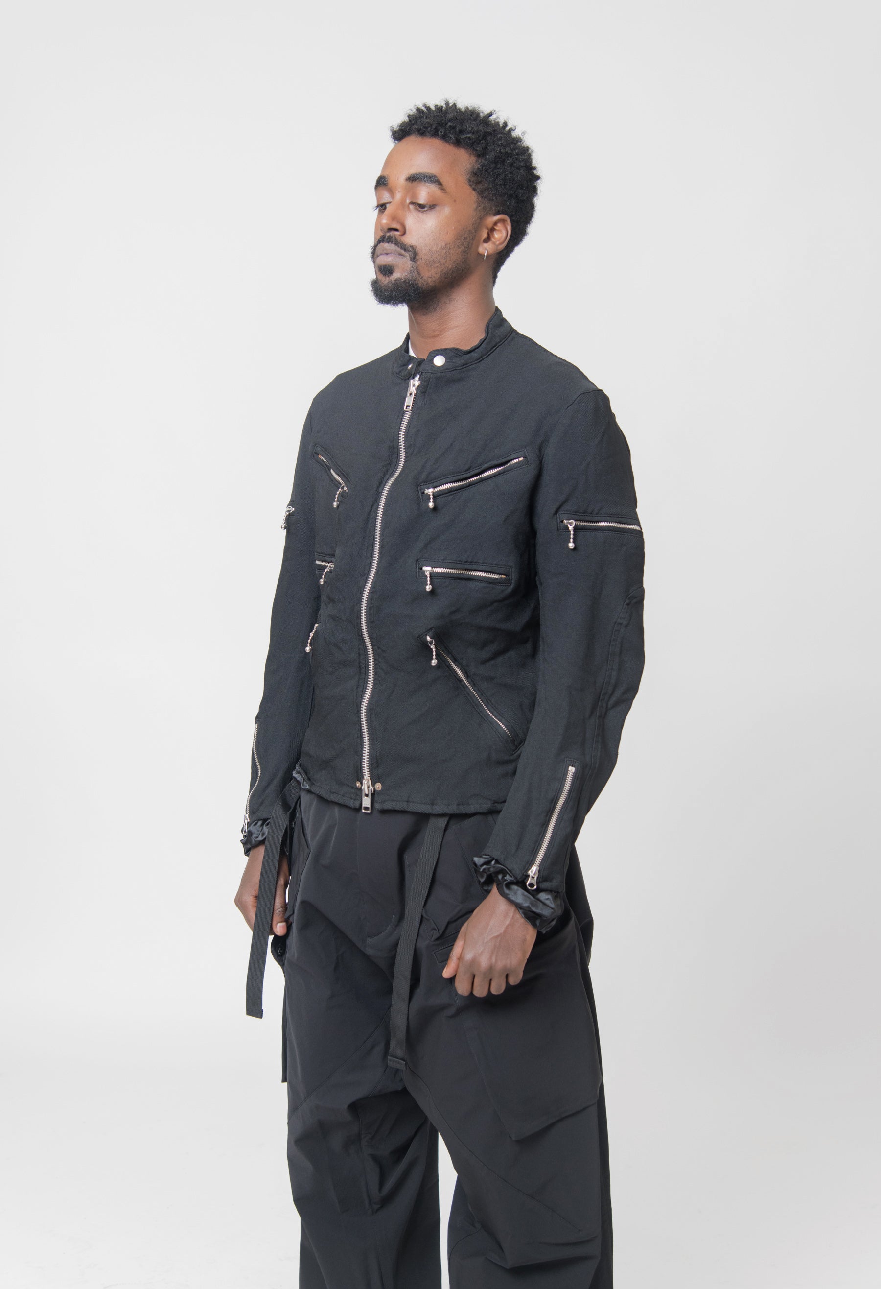 Overdyed Moto Jacket Black WL-J028