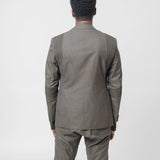 Wool Stripe Suit Jacket Olive WL-J003
