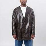 Eel Skin Blazer Jacket Ashphalt J21BN0172-J07180