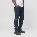 Wool Cut Out Pant Navy FL-P015-W23