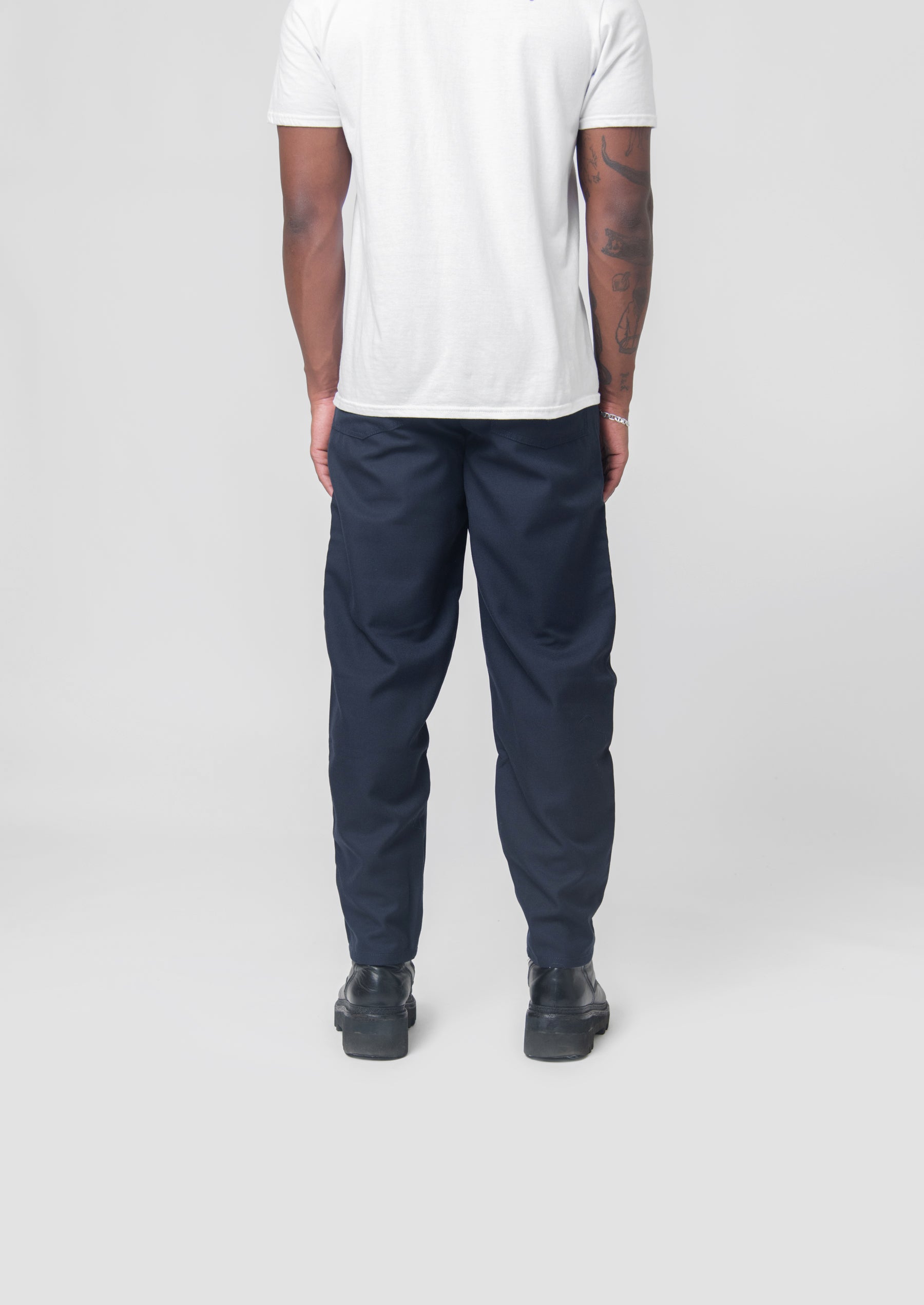 Wool Cut Out Pant Navy FL-P015-W23
