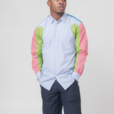 Paneled Multi-Coloured Long Sleeve Shirt FL-B029-W23