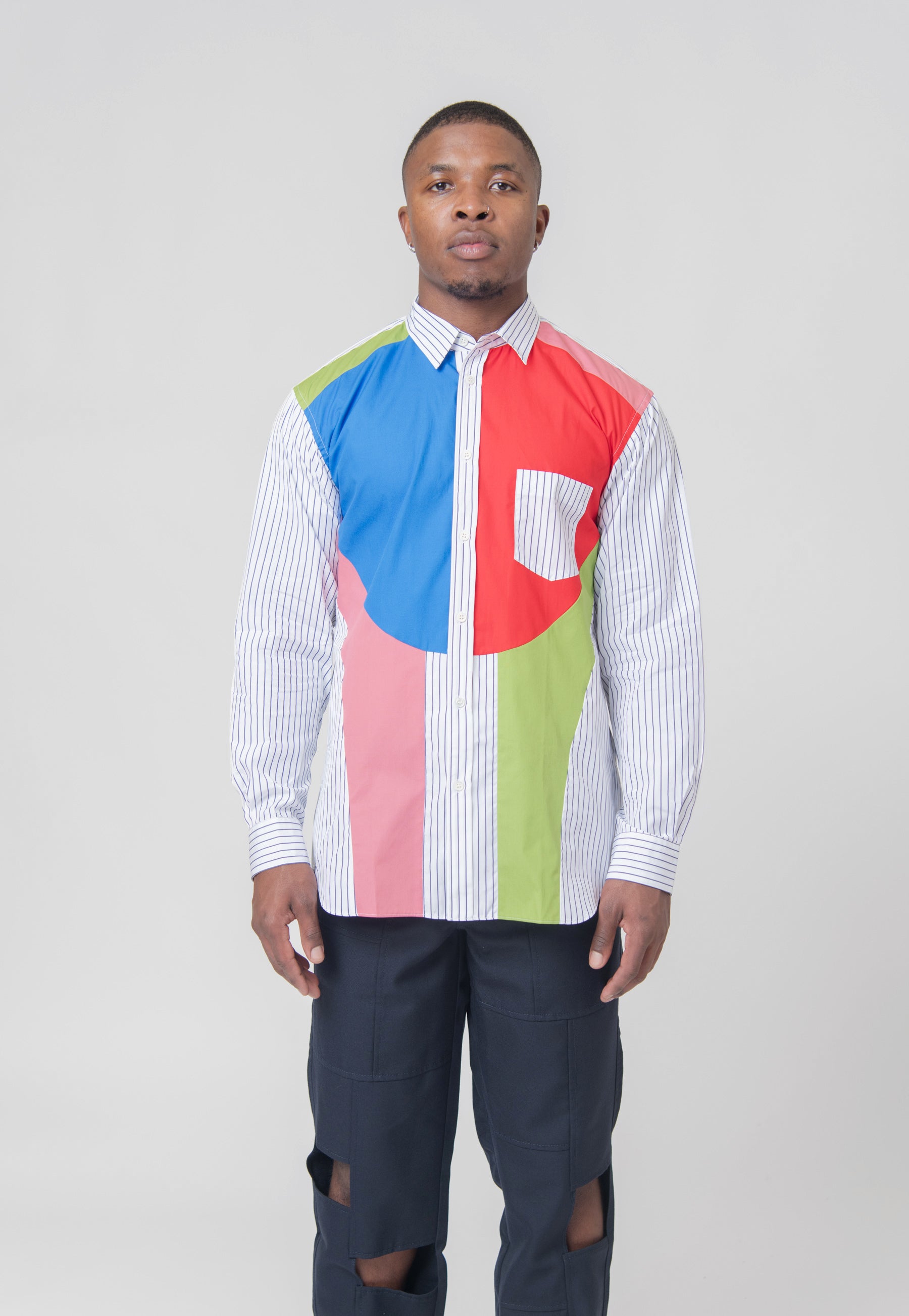 Colour Block Striped Shirt FL-B031-W23