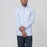 Cut Out Thick Striped Shirt Blue FL-B054-W23