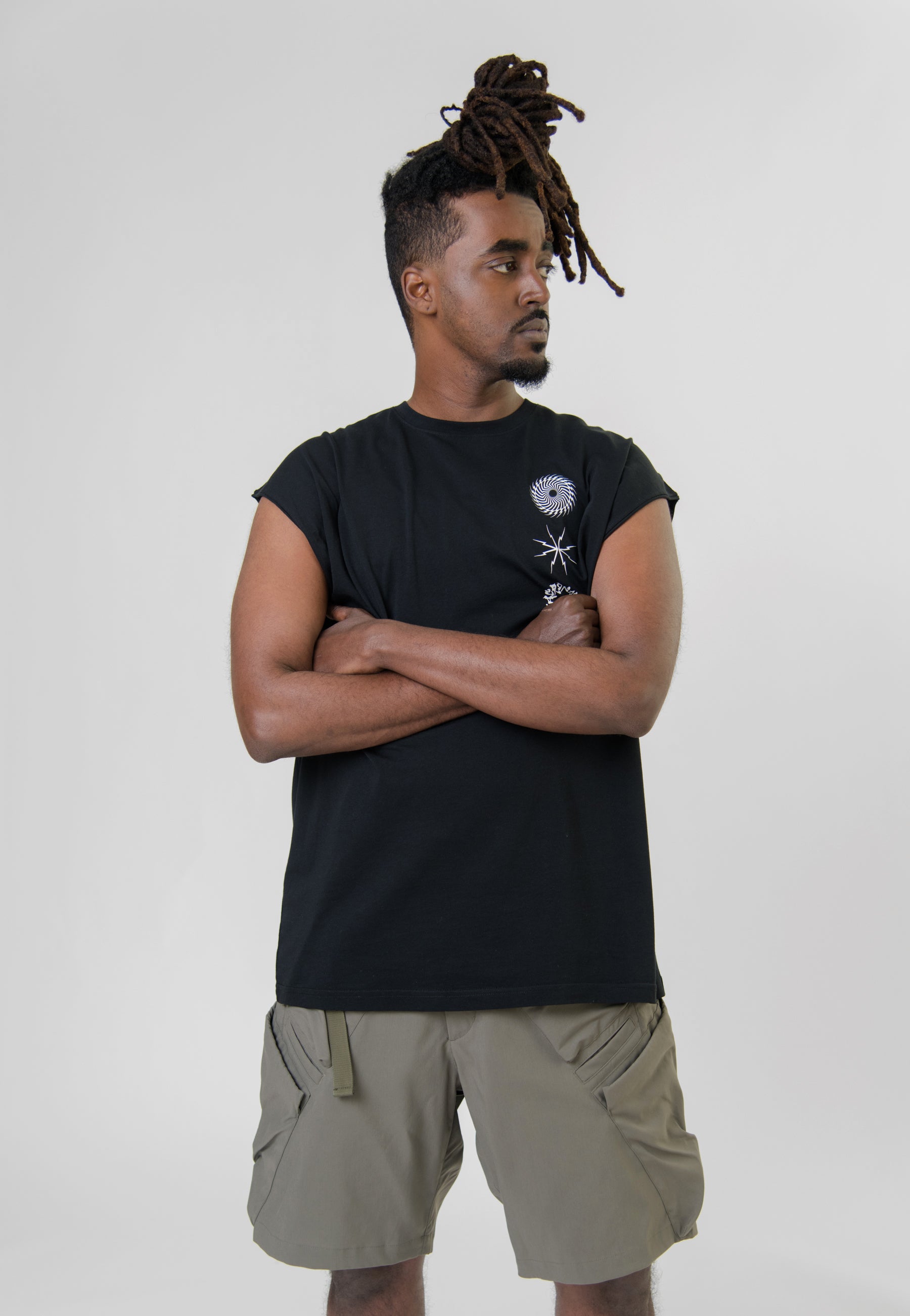 S25-PR-C Sleeveless Tee Black