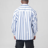 Borrowed Shirt Blue Crypto Stripe