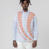 Strawberry Print Striped Shirt Multicolour FK-B001